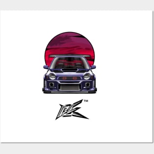 SUBARU IMPREZA WRX GC8 BUGEYE violet Posters and Art